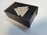 Скринька чорного кольору для карт таровмісною кришкою ТРИКВЕТРА 13*8*4, фото 2