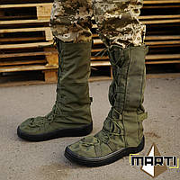 Водонепроницаемые защитные бахилы олива Тактический чехол для обуви Защита ног от воды и грязи Бахилы олива