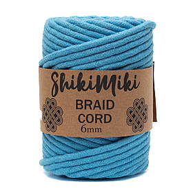 Трикотажний бавовняний шнур Shikimiki Braid Cord 6 мм, колір Незабудка