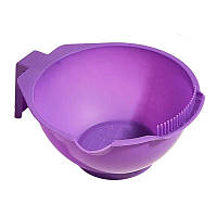 Перукарська миска для фарбування волосся, маски, фарби, кератину, пластикова із зубчиками (MP3) фіолетова