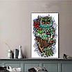Набір для вишивання за нанесеною на канву схемою "Owl 15". AIDA 14CT printed 31*47 см, фото 11
