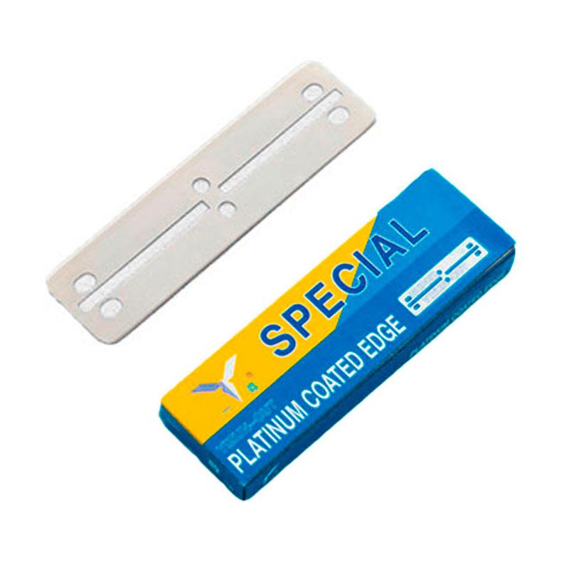 Змінні леза для небезпечних бритв шаветок Special Platinum Double Edge подвійні набір 10 шт, фото 1