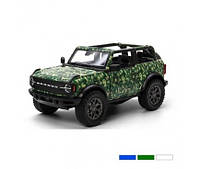 Модель джип FORD BRONCO CAMO-EDITION (Open Top)(2022) 5" KT5445WA металл.инерц.откр.дв.3цв.кор.