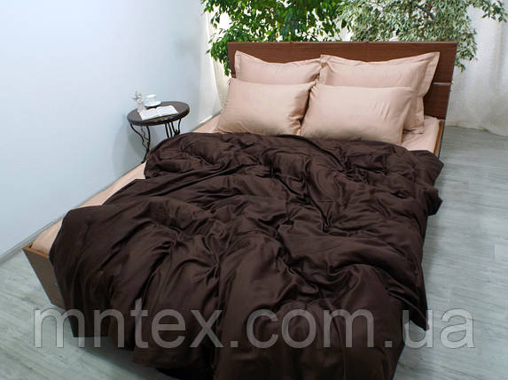 Постільна білизна сатин гладкофарбований Шоколадний мікс, фото 1