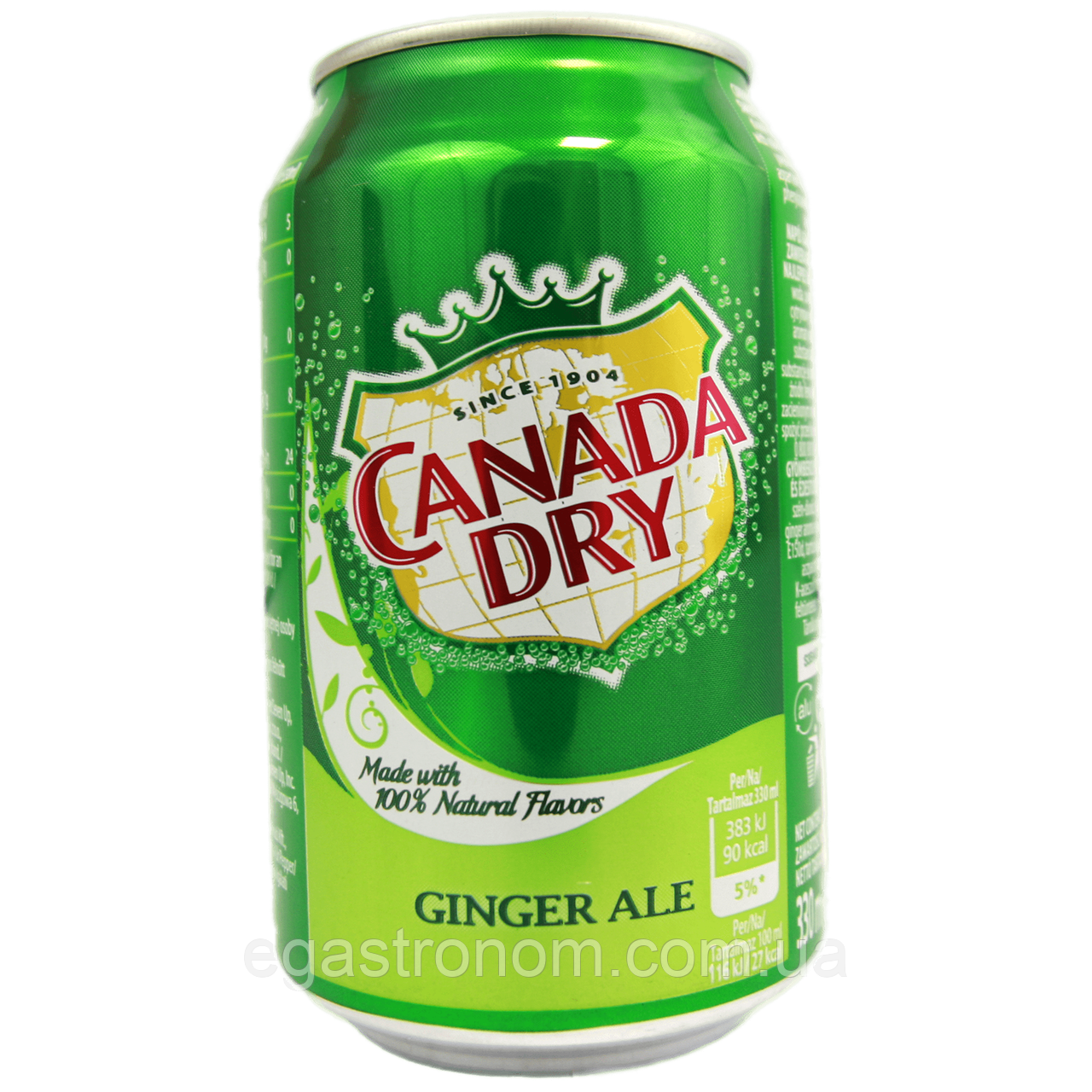 Напій газований зі смаком імбирного елю Канада Дрі Canada Dry Ginger Ale 355ml 12шт/ящ (Код: 00-00015139)