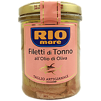 Філе тунця в оливковій олії Ріо Маре Rio Mare Filetti di Tonno (скло) 185/121g 12шт/ящ (Код: 00-00015168)