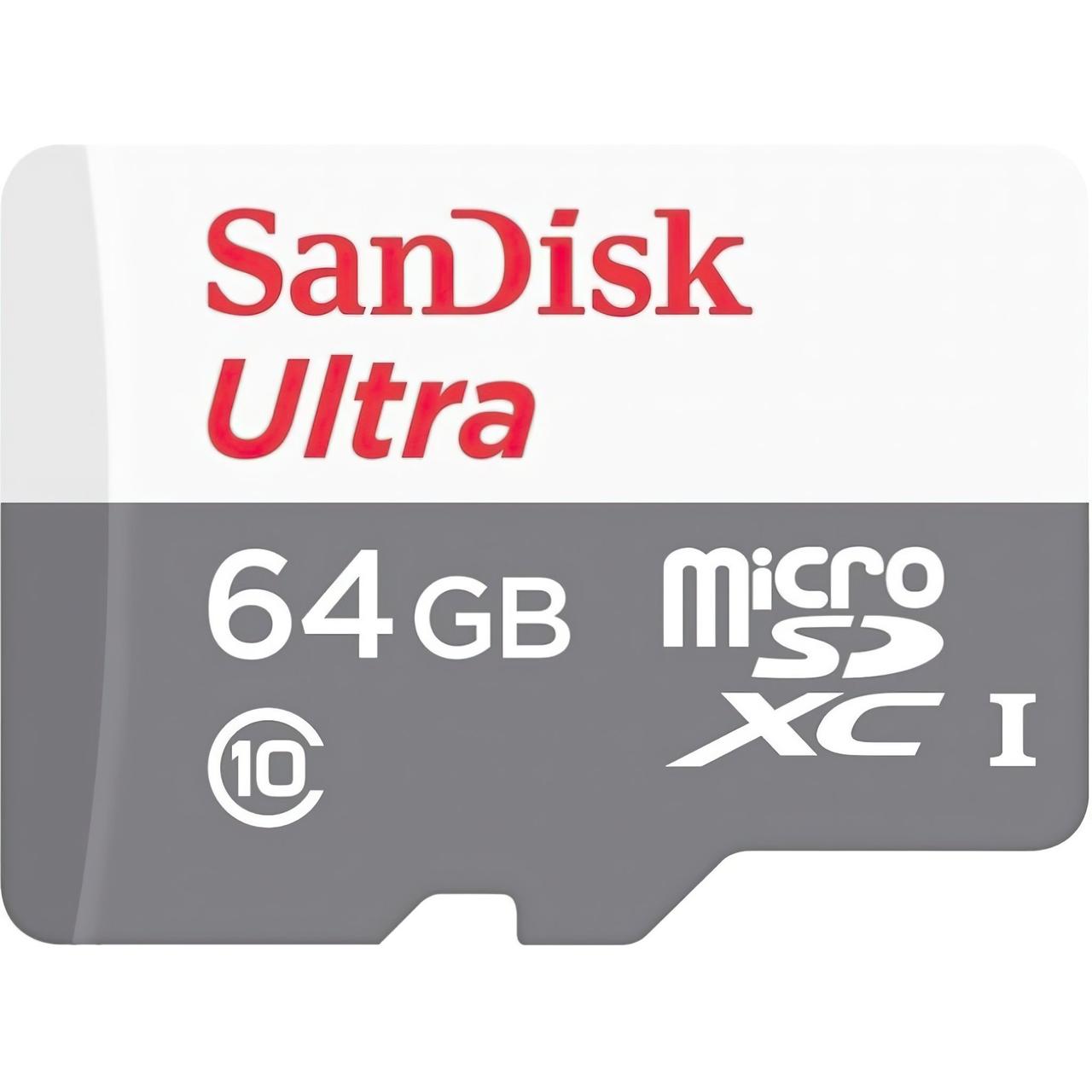 Карта пам'яті SanDisk 64GB microSD class 10 Ultra Light