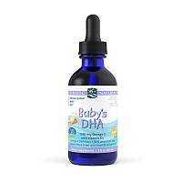 Жидкий рыбий жир для детей + Д3 Baby's DHA with Vitamin D3 (60 ml), Nordic Naturals Китти