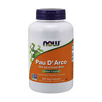 Кора муравьиного дерева Pau D'Arco 500 mg of Inner Bark (250 veg caps), NOW Китти