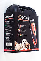 Машинка Gemei GM-1023 для стрижки тварин з 4 насадками для будь-якого типу вовни + ножиці та гребінець