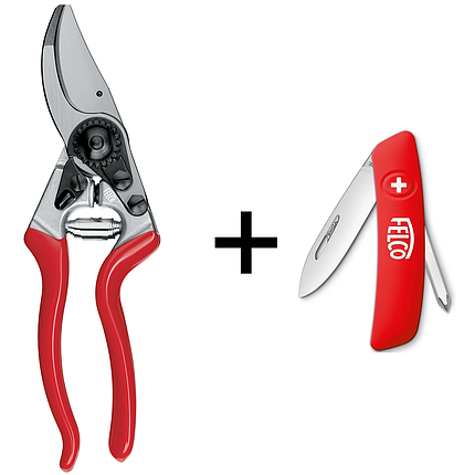 Акційний набір Садовий секатор FELCO 8 + Ніж FELCO 502 (Швейцарія), фото 1