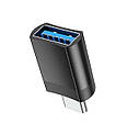 Перехідник HOCO UA17 (Type-C male to USB female USB3.0 adapter) /37 (Чорний), фото 6