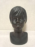 Манекен дитячої голови чорний дівчинки з бюстом, фото 2