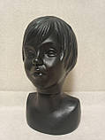 Манекен дитячої голови чорний дівчинки з бюстом, фото 5