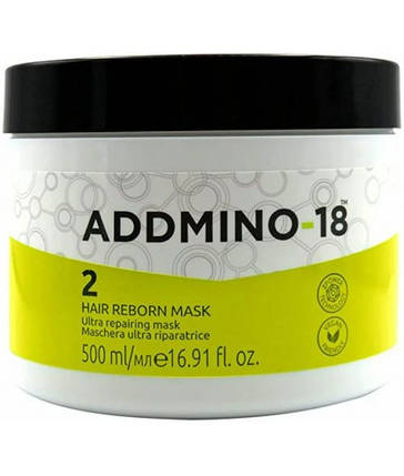 Відновлювальна та поживна маска ADDMINO-18 Hair Reborn Mask 500 мл, фото 1