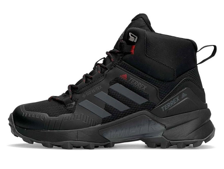 Чоловічі зимові кросівки Adidas Terrex Swift R Termo Black Gray, фото 1