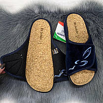 Капці жіночі Inblu на липучці з корковою устілкою сині 4249, фото 4