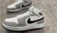 Кросівки чоловічі Nike Air Jordan, натуральна шкіра, сірі SND