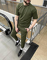 Комплект мужской "Loud": футболка + штаны хаки SND