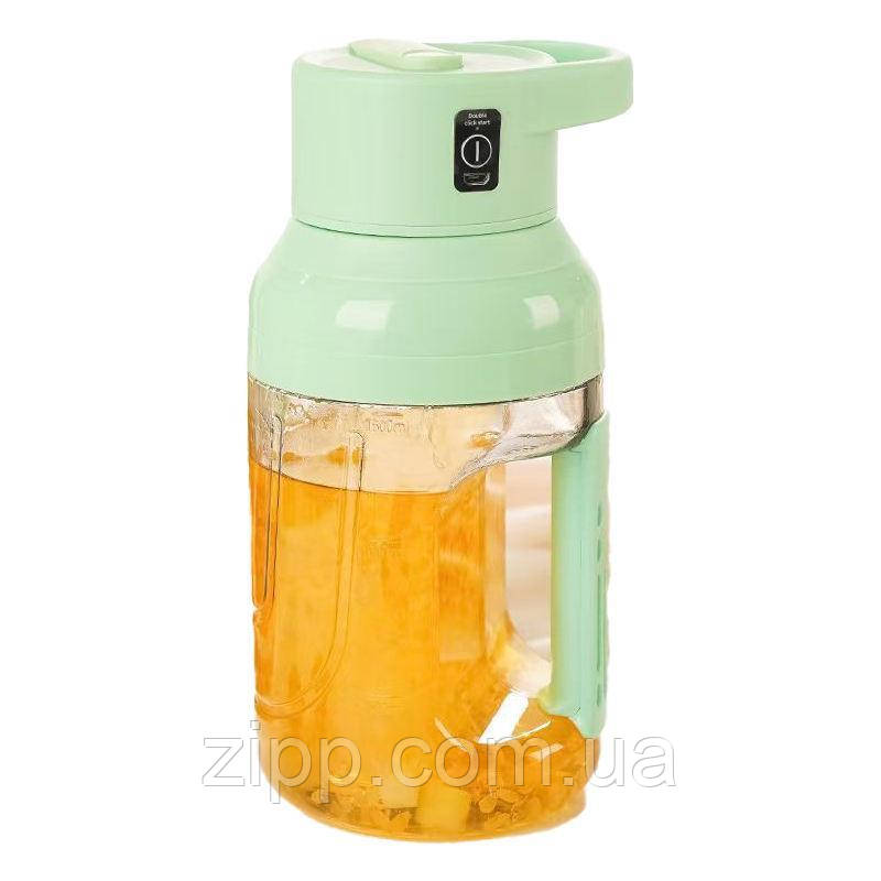 Портативний блендер-соковитискач 2 DDT-01 (1500ML) Зелений, фото 1