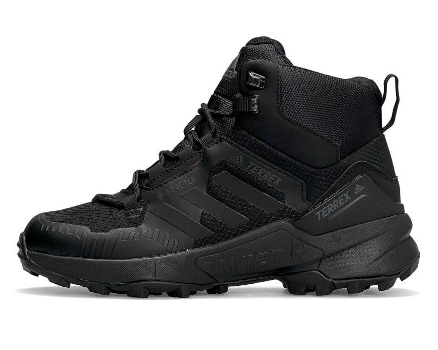 Чоловічі зимові кросівки Adidas Terrex Swift R Termo All Black, фото 1