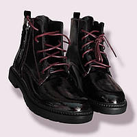 Ботинки Деми лаковые бордовые для девочки 33(21)36(22,5) берём запас 0,5-1 см