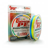 Шнур FANATIK Universal PE X4 150m 0.8/0.14 mm Varicoloured,UNPEX415008C