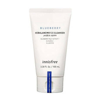 Балансуюча пінка для вмивання з екстрактом чорниці Innisfree Blueberry Rebalancing 5.5 Cleanser 100 мл