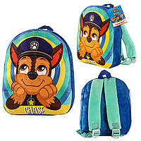 Детский плюшевый рюкзак Paw Patrol PL82103 Чейз, размер рюкзака 20*7*22 см