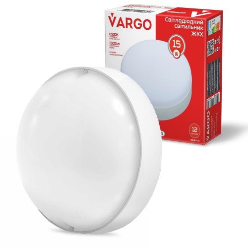 Свiтлодiодний свiтильник VARGO ЖКХ 15W 6500K 1500lm (V-111860)
