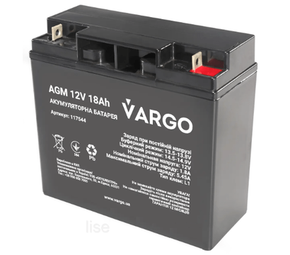 Акумулятор VARGO 12V 18AH (V-117544)