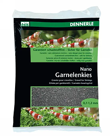 Ґрунт Dennerle Nano Garnelenkies (чорний) 2 кг, фракція 0.7-1.2 мм. Стійкий до СО2