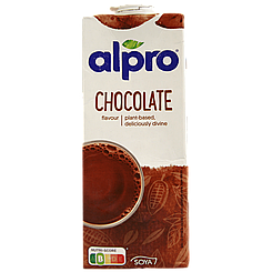 Молоко соєве зі смаком шоколаду Альпро Alpro chocolate flavour 1L 8шт/ящ (Код: 00-00015133)