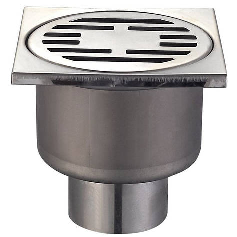 Душовий трап із неіржавкої сталі SUS304 MIXXUS DRAIN-01-10x10-180 (пряме відведення) (MI3421), фото 1