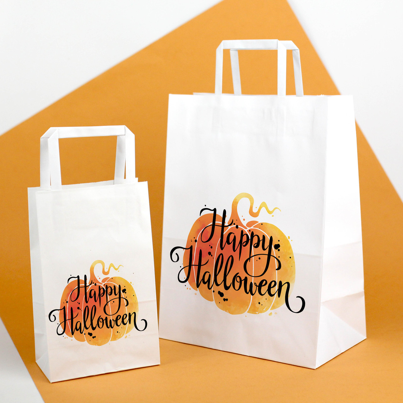 Пакет подарунковий Хеловін Happy Helloween 220*120*290 Дитячий хеловінський пакет для цукерок і солодощів