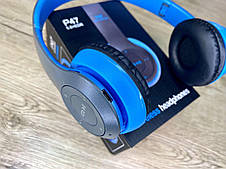 Бездротові накладні Bluetooth навушники P47 Wireless з FM приймачем, фото 4