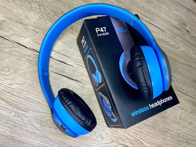 Беспроводные накладные Bluetooth наушники P47 Wireless с FM приемником ...