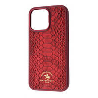 Чехол POLO Knight (Leather) iPhone 15 Pro Max dark red