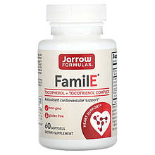 Вітамін Е Jarrow Formulas "Famil-E" гама-токофероли та токотрієноли (60 гелевих капсул)