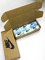 Набір у коробці 6 пар високі чоловічі шкарпетки Nike/найк — Tie-Dye кольорові Подарунковий тай дай