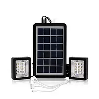 🔥LED Прожектор EP-05 з 2 лампами, вологозахисний, вуличний із сонячною панеллю 6v 3w