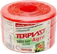 Шнурок садовый TEX1000/500м Terplast (Польша) 0,5 кг красный