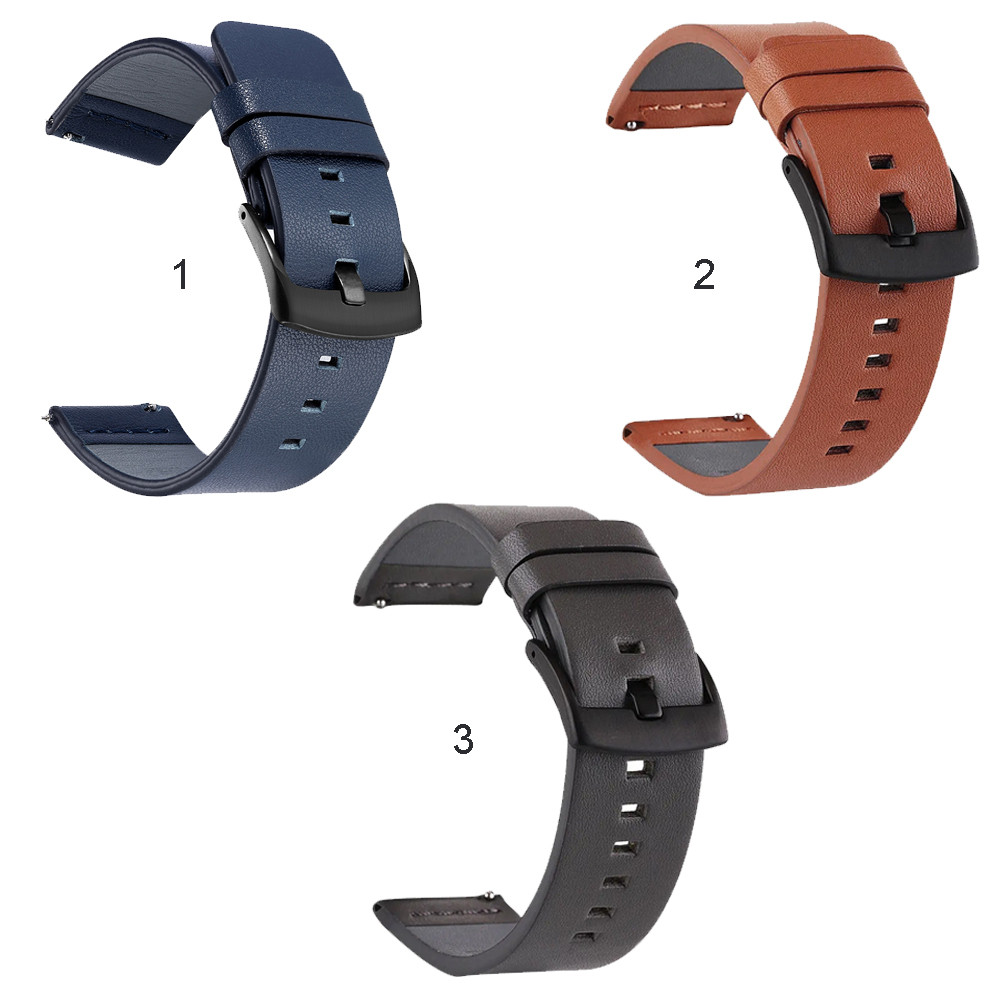 Натуральна шкіра ремінець 20 мм для смарт годинника, фото 1