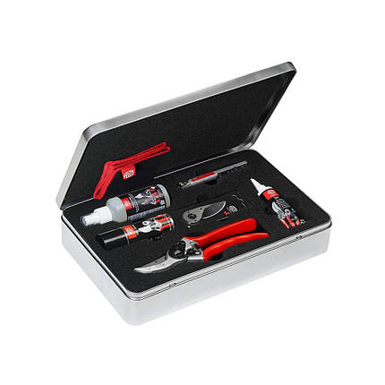 Набір Felco 933 в кейсі: секатор Felco 2 + лезо + точилка 905 + спрей 980, 981 + мастило 990 (Швейцарія), фото 3
