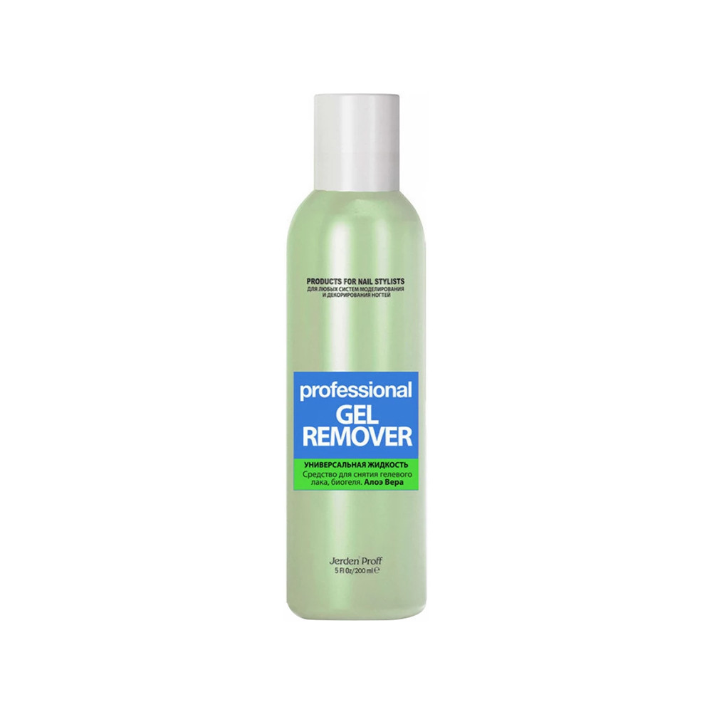 Засіб для зняття гель-лаку Jerden Proff Gel Remover, Алое, 200 мл