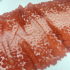 Мереживо "Крістал" еластичне теракотове 24 см.