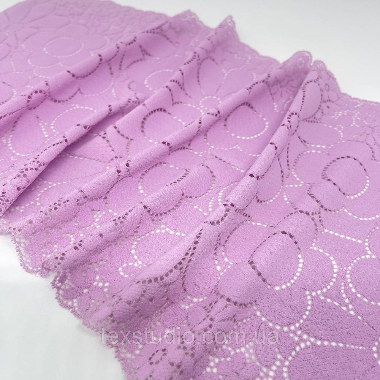 Мереживо "Меліса" еластичне рожеве 24 см., фото 1