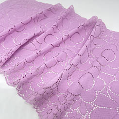Мереживо "Меліса" еластичне рожеве 24 см.