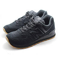 Мужские кроссовки New Balance 574 черные, замшевые - оригинал