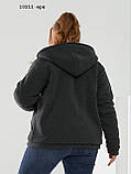 Тепла спортивна куртка  батальна 10211 ерх, фото 4